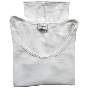 Aritzia Sunday Best Cashmere Blend Long Sleeve Top – White – Size XS